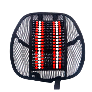 Lumbar con bolitas bandera roja