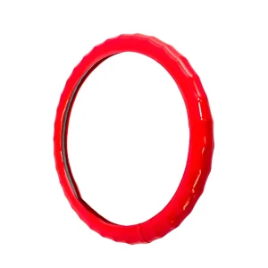 Cubrevolante auto charol rojo