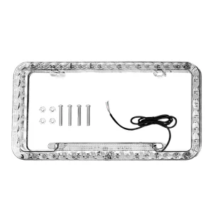 Portaplaca led blanco 12v mica transparente