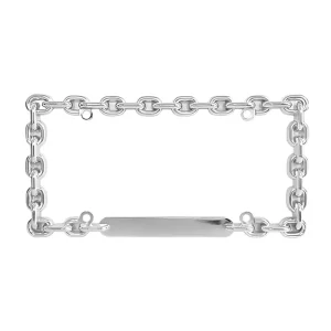 Portaplaca metal cadena