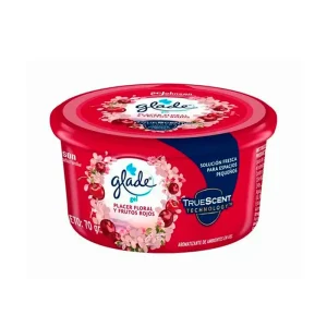 Ambientador gel pote alegria floral y frutos rojos glade